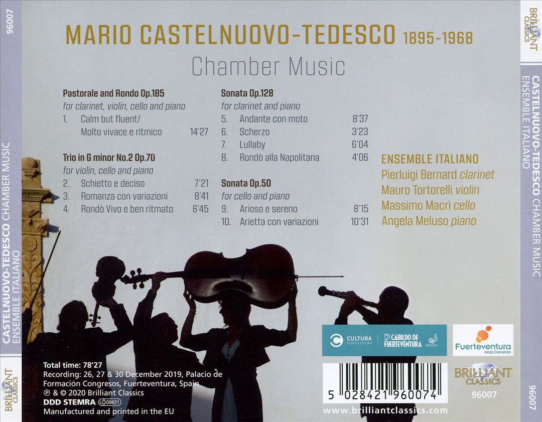 Castelnuovo-Tedesco: Chamber Music cover art