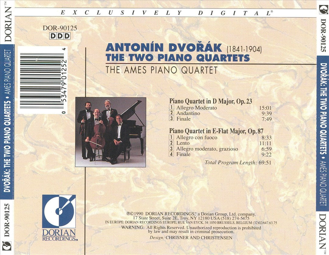 Dvorák: The Two Piano Quartets cover art