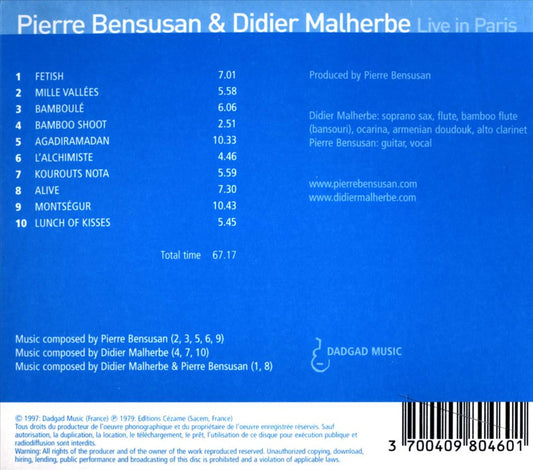 Live In Paris cover art