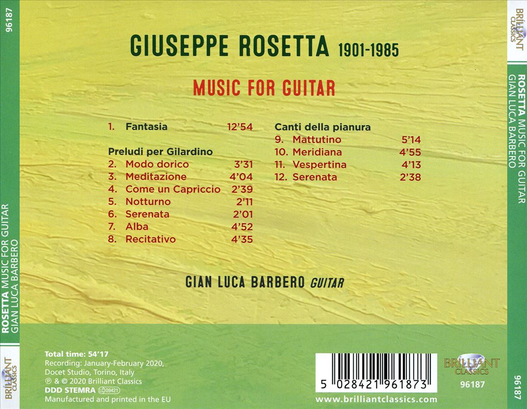 Rosetta: Music for Guitar cover art