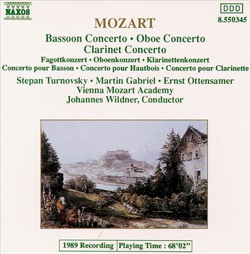 Mozart: Concertos for Bassoon, Oboe, Clarinet cover art
