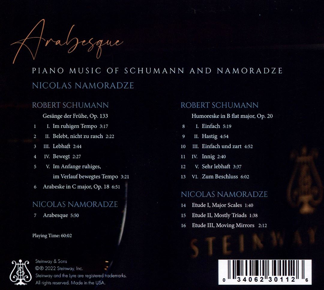 Arabesque: Piano Music of Schumann and Namoradze cover art
