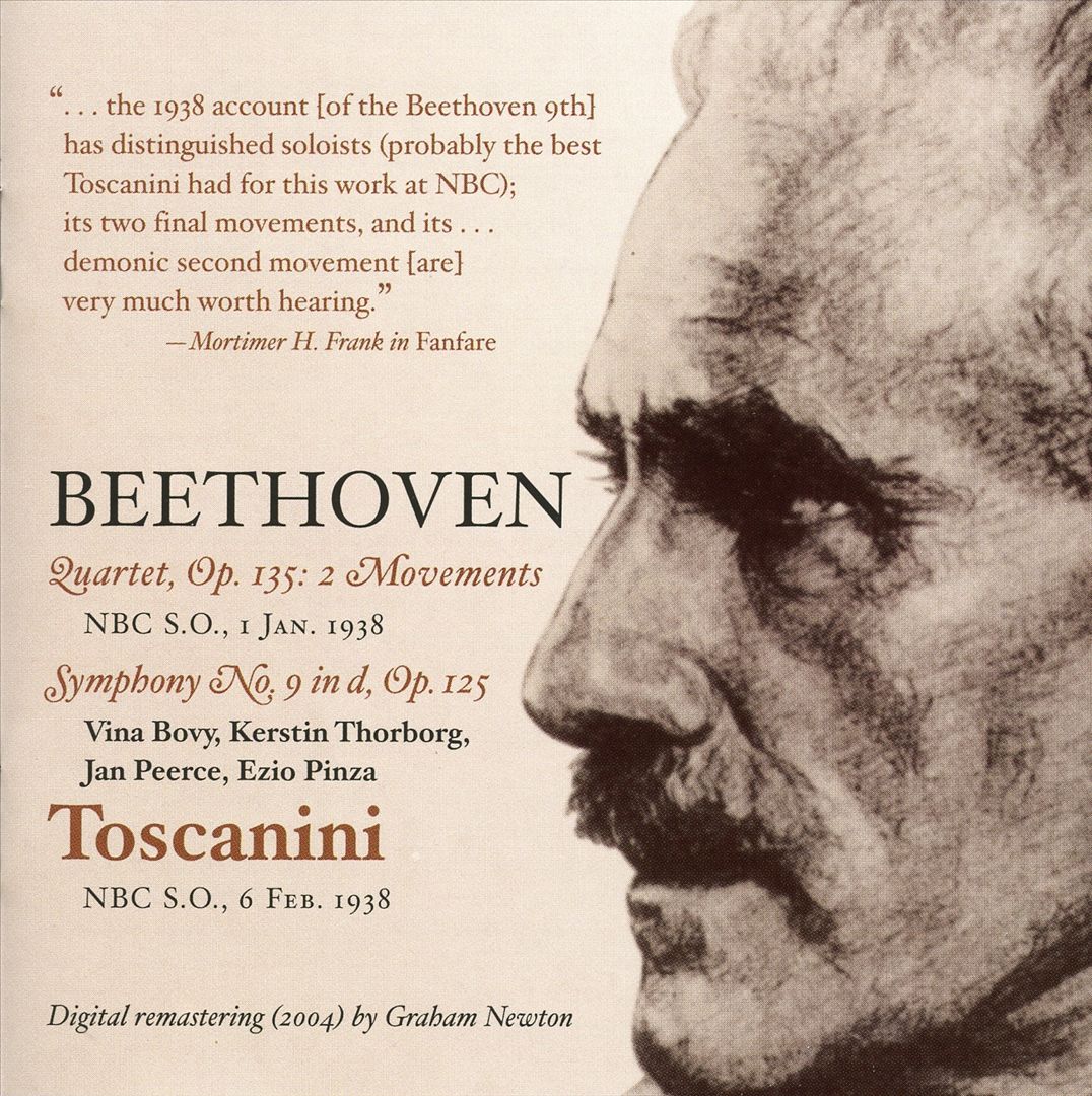 Beethoven: Quartet, Op. 135; Symphony No. 9 in D, Op. 125 cover art