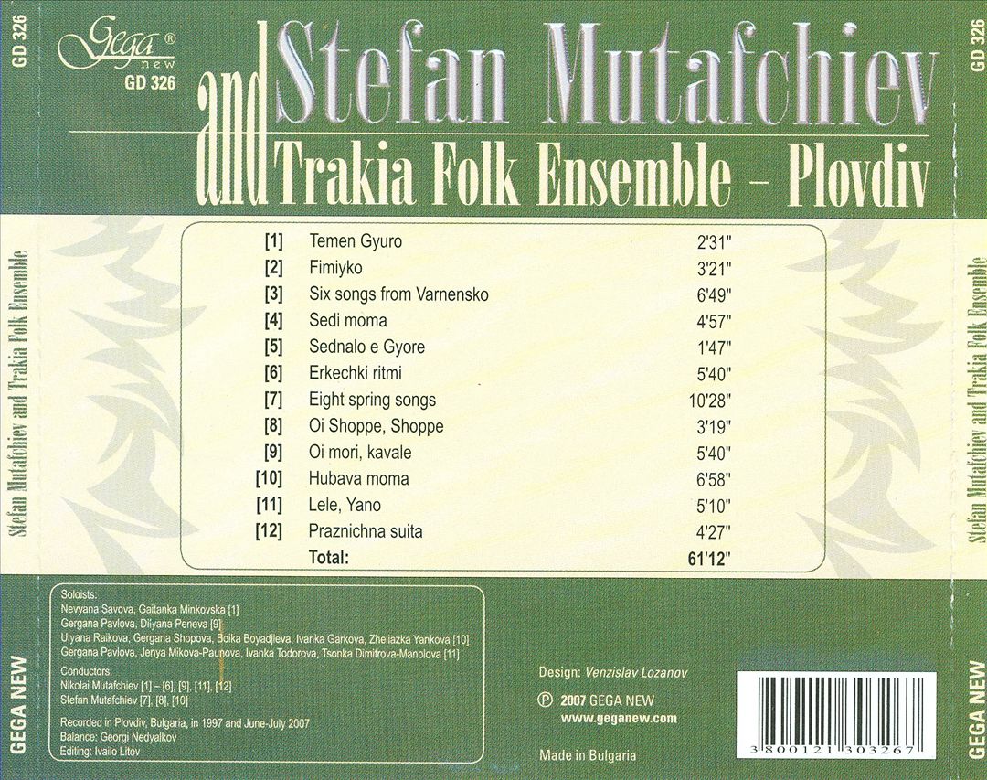 Stefan Mutafchiev and Trakia Folk Ensemble Plovdiv cover art