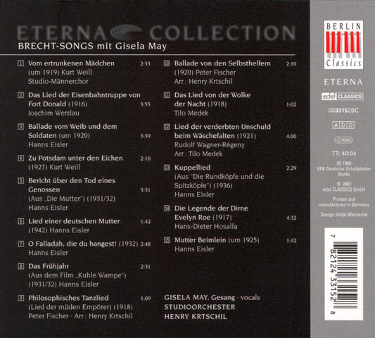 Gisela May Singt Jacques Brel cover art