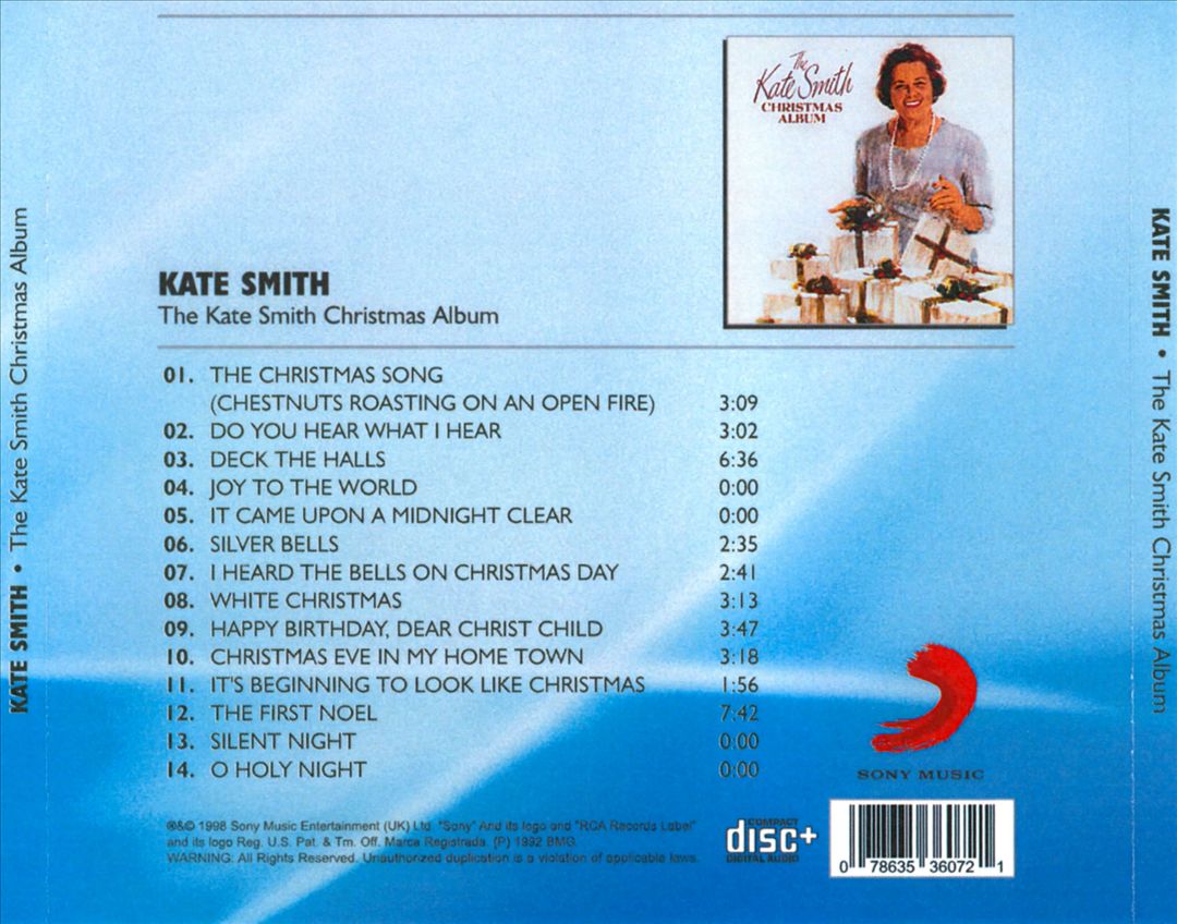 Kate Smith Christmas Album cover art