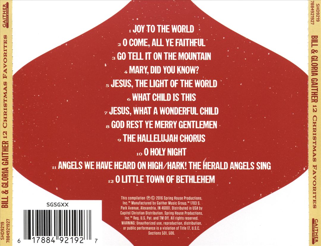 Bill & Gloria Gaither & Their Homecoming Friends: 12 Christmas Favorites cover art