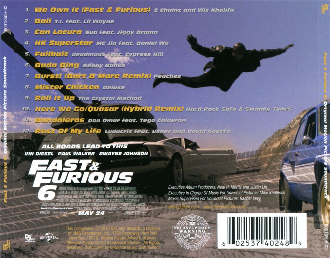 Fast & Furious 6 [Original Motion Picture Soundtrack] cover art