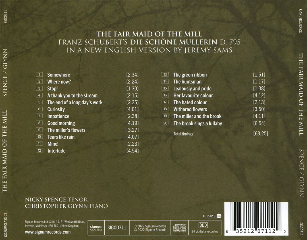 Schubert: The Fair Maid of the Mill cover art