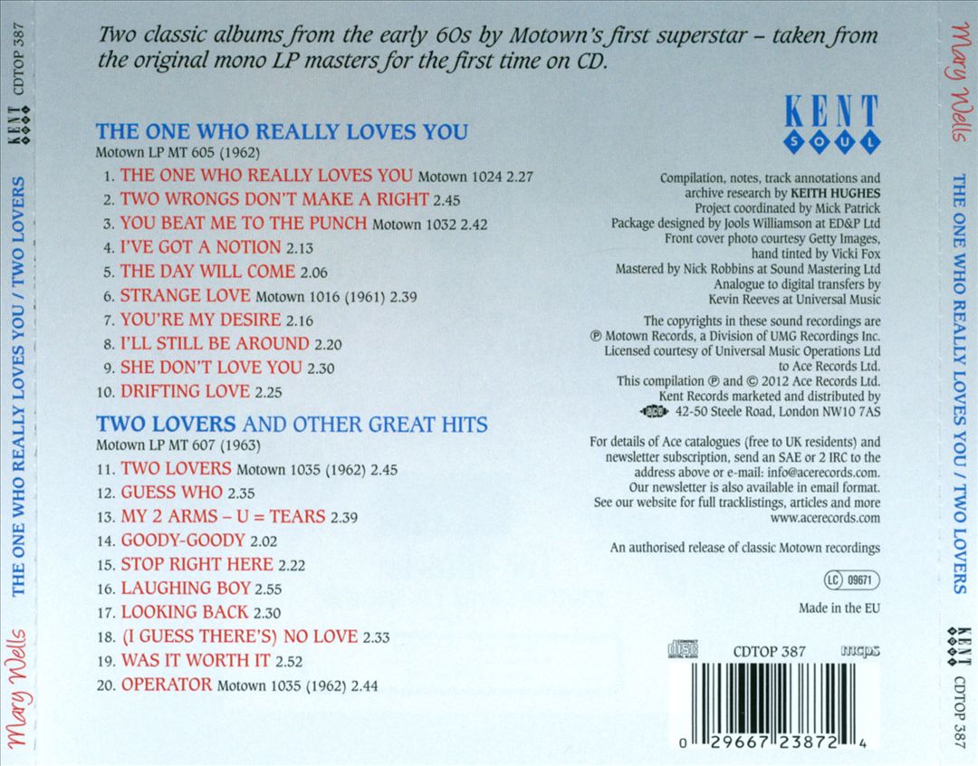 One Who Really Loves You/Two Lovers cover art