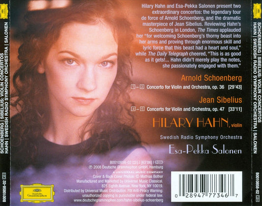 Schoenberg, Sibelius: Violin Concertos cover art
