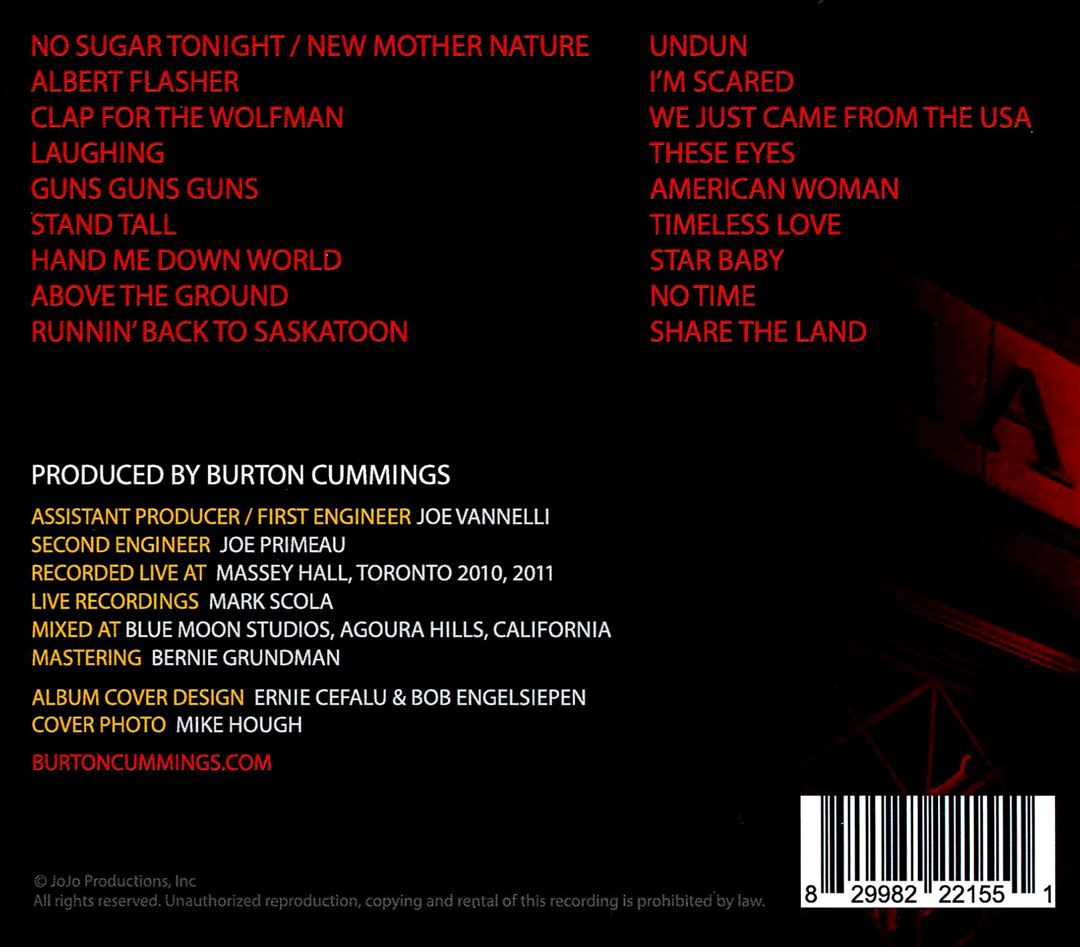 Massey Hall cover art