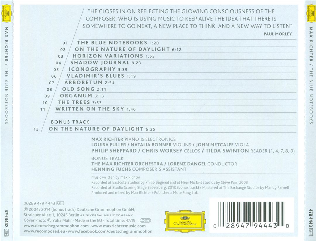 Blue Notebooks cover art