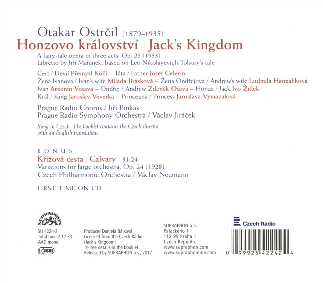 Otakar Ostrcil: Honzovo Království (Jack's Kingdom) cover art