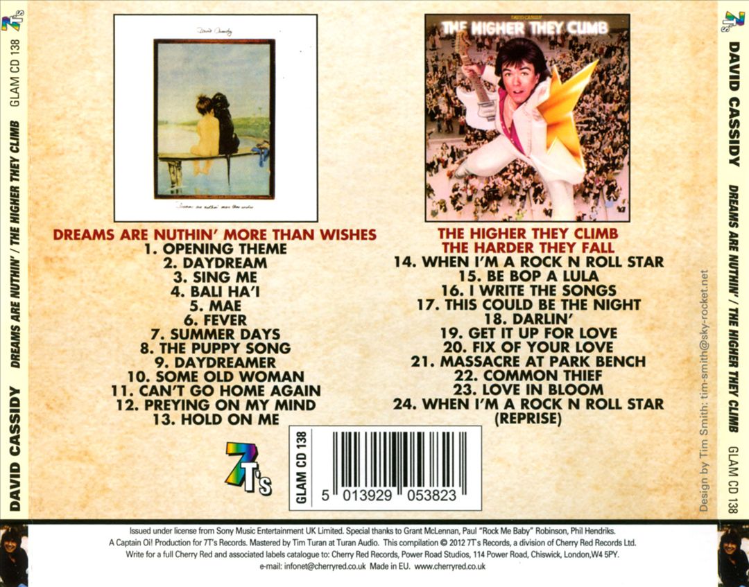 Dreams Are Nuthin' More Than Wishes/The Higher They Climb cover art