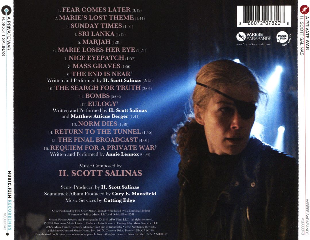 Private War [Original Motion Picture Soundtrack] cover art
