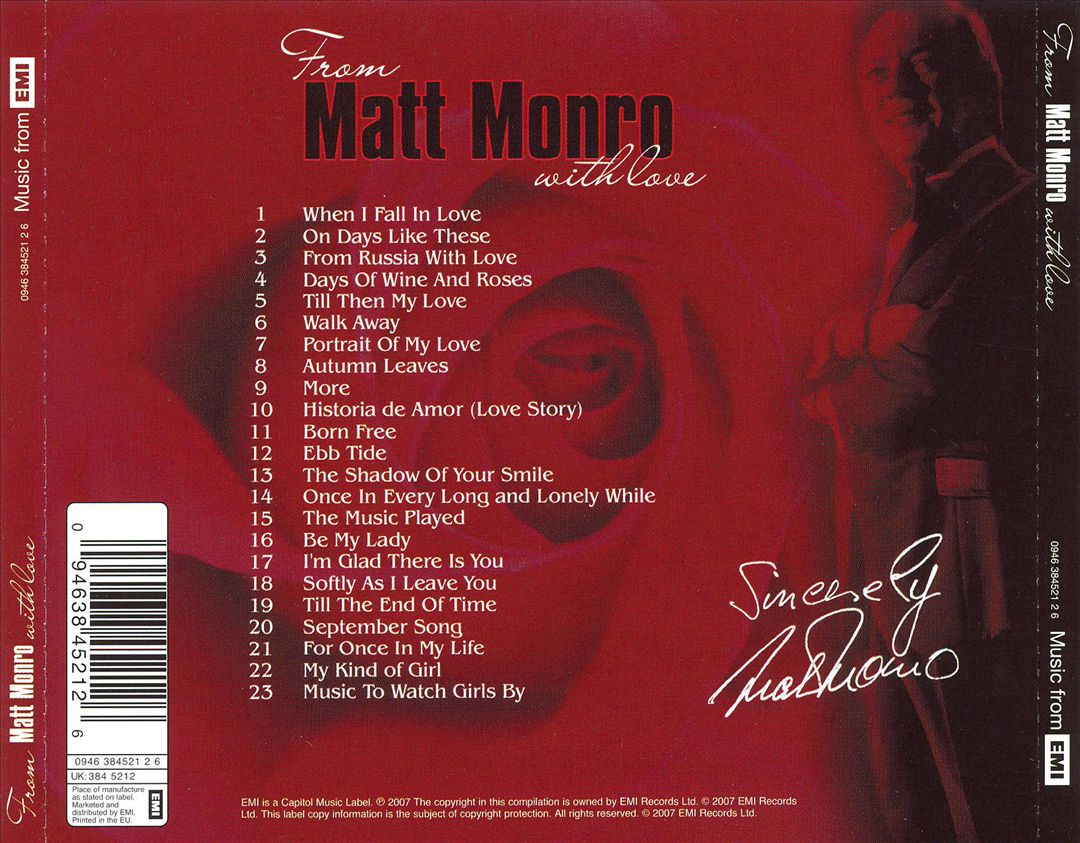 From Matt Monro, With Love cover art
