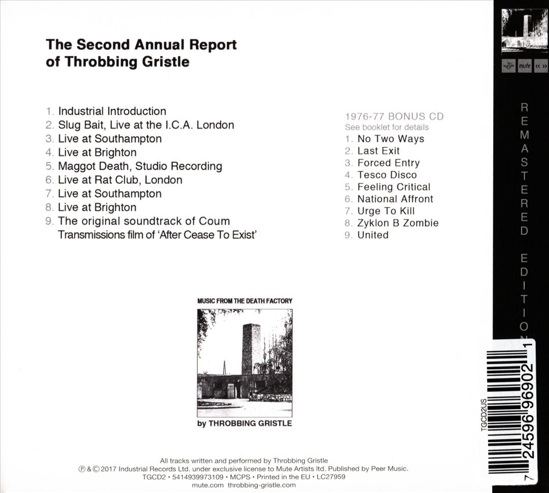 Second Annual Report of Throbbing Gristle cover art
