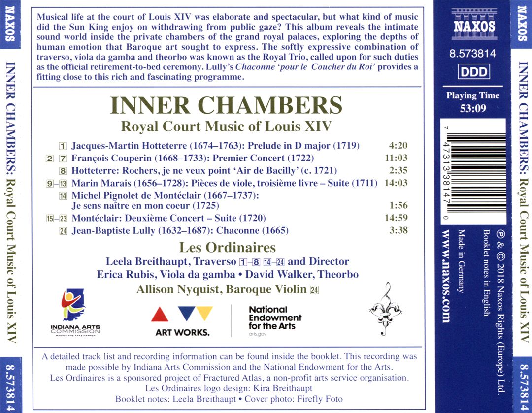 Inner Chambers: Royal Court Music of Louis XIV cover art