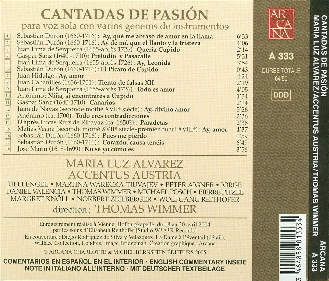 Cantadas de Pasión cover art