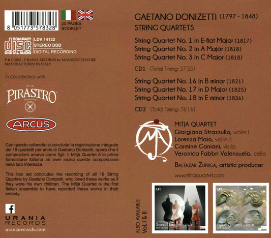 Gaetano Donizetti: String Quartets, Vol. 3 cover art