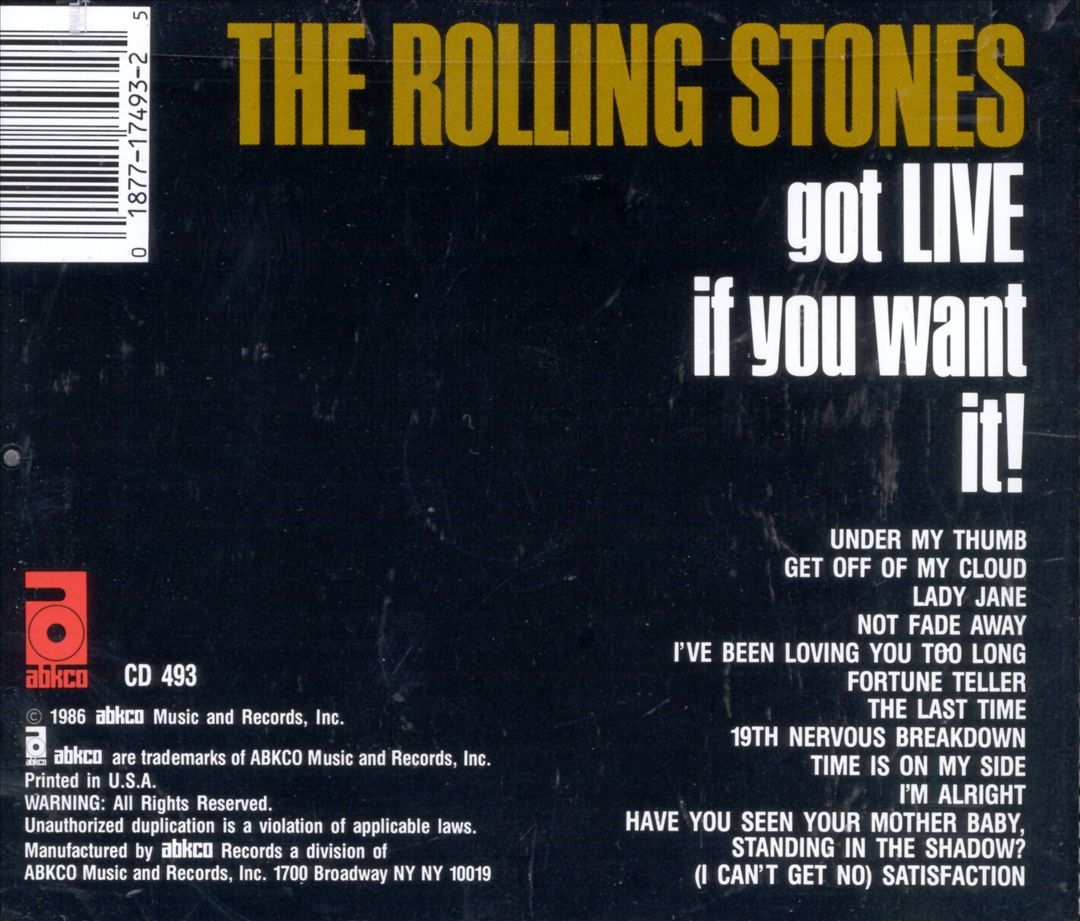 Got Live If You Want It! cover art