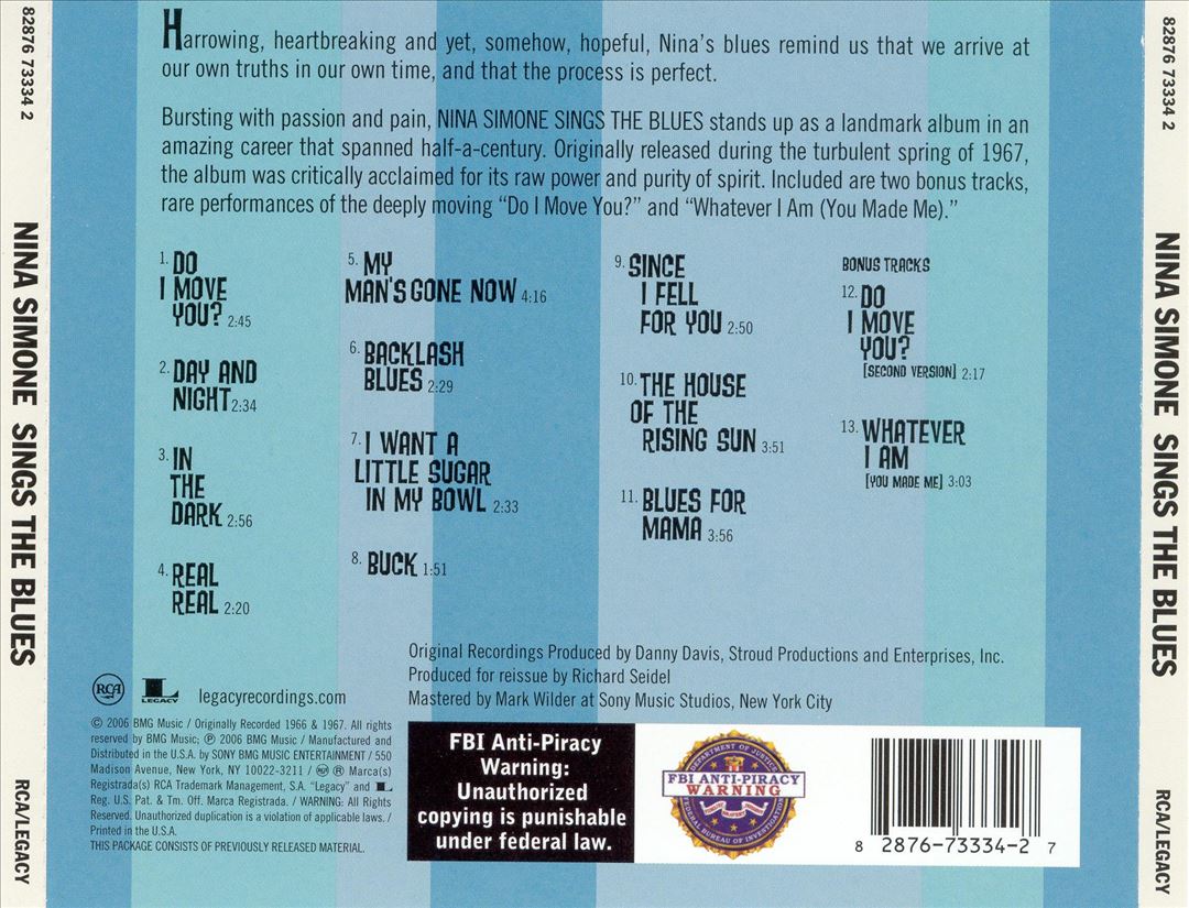 Nina Simone Sings the Blues cover art