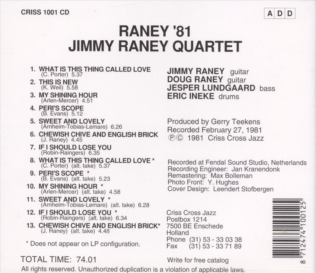 Raney (1981) cover art