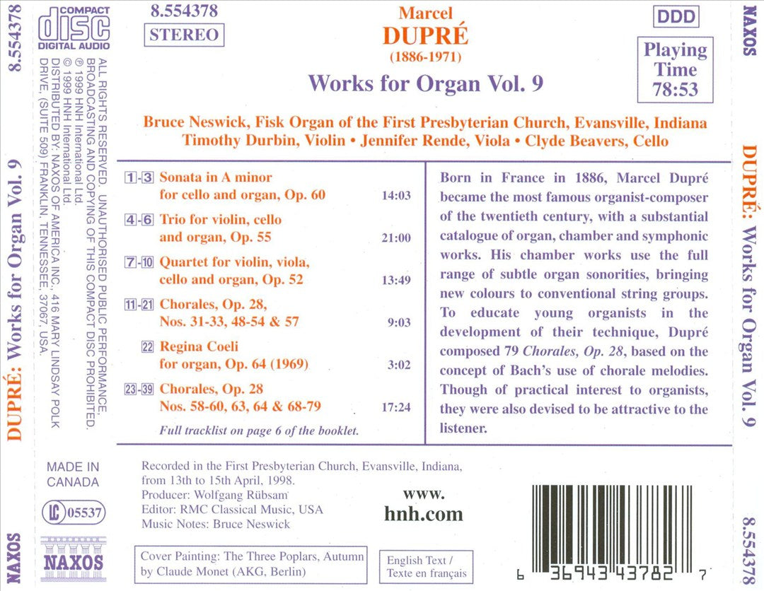 Dupré: Works for Organ, Vol. 9 cover art