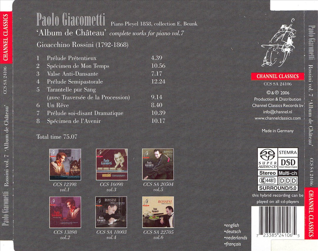 Rossini: Complete Works for Piano, Vol. 7  cover art