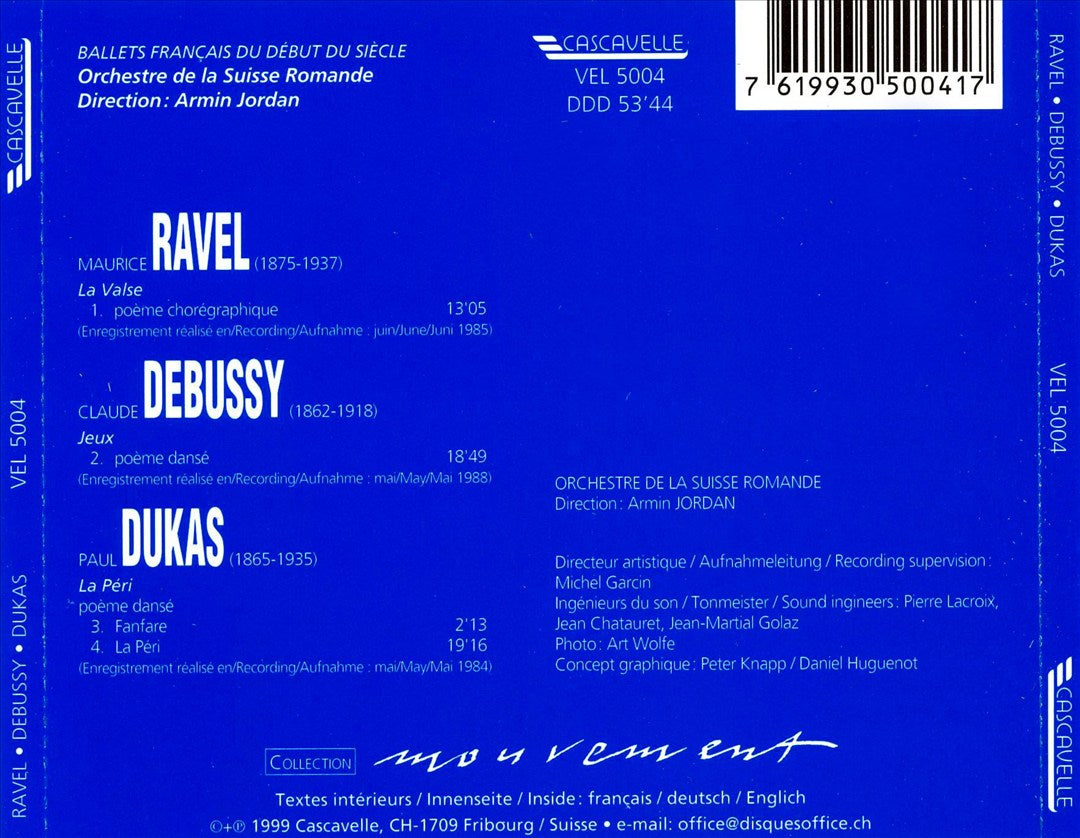Ravel, Debussy, Dukas: Ballets français du début du siècle cover art