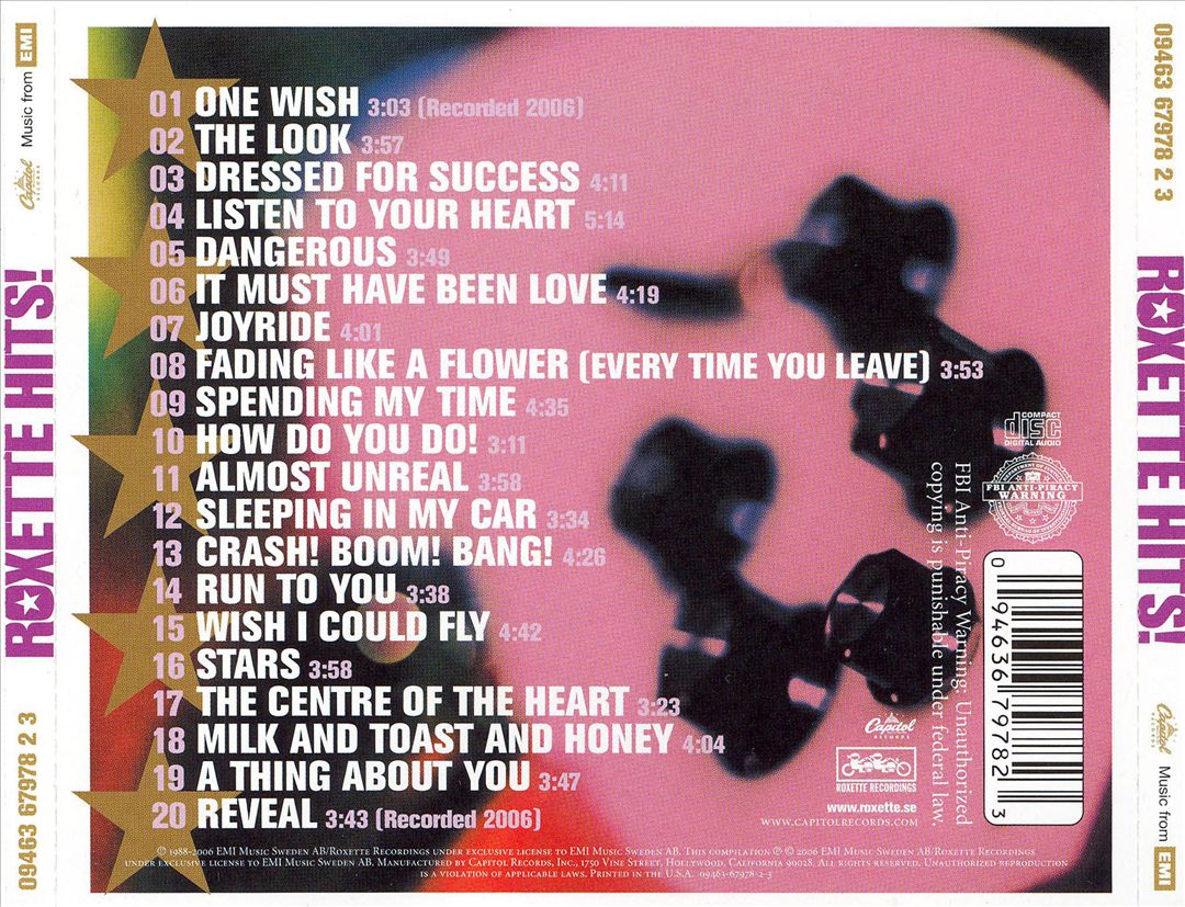 Collection of Roxette Hits: Their 20 Greatest Songs cover art