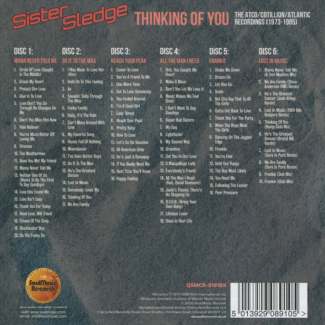 Thinking of You: The Atco/Cotillion/Atlantic Recordings 1973-1985 cover art