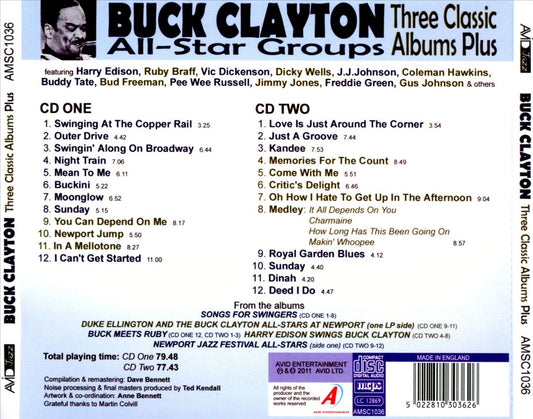 Three Classic Albums Plus: Songs for Swingers/Buck Clayton All-Stars at Newport/Buck Meets Ruby/Harry Edison Swings Buck Clayton/Newport Jazz Festival All Stars cover art
