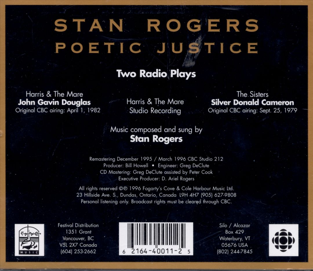 Poetic Justice: Two Radio Plays cover art
