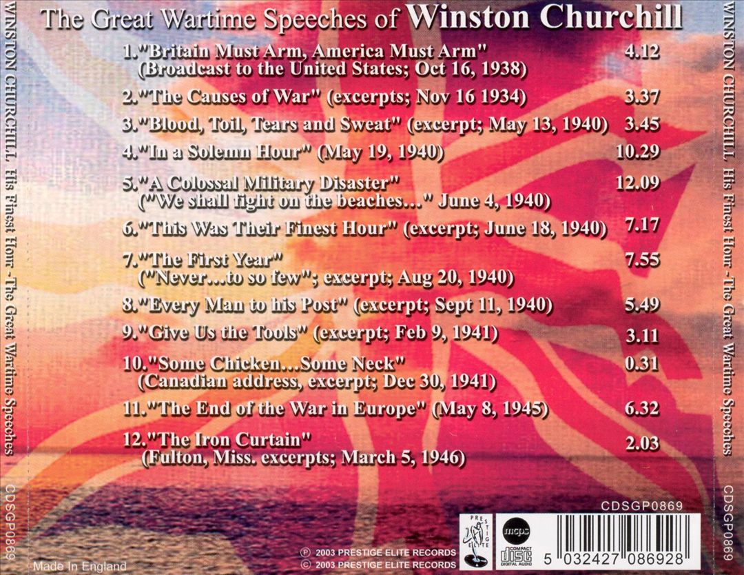 The Wartime Speeches of Winston Churchill cover art