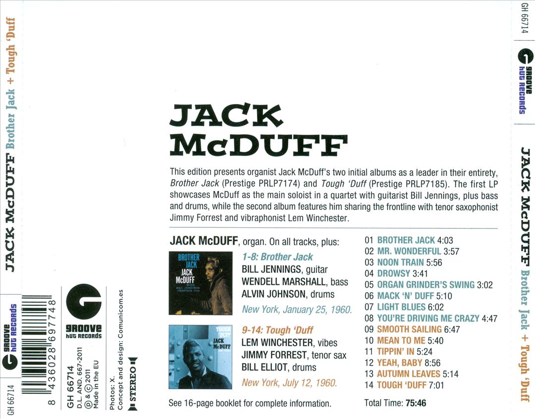 Brother Jack/Tough 'Duff cover art
