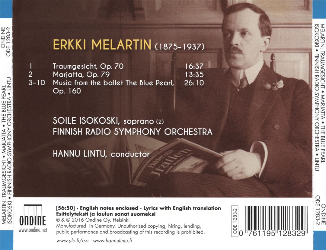 Erikki Melartin: Traumgesicht; Marjatta; The Blue Pearl cover art