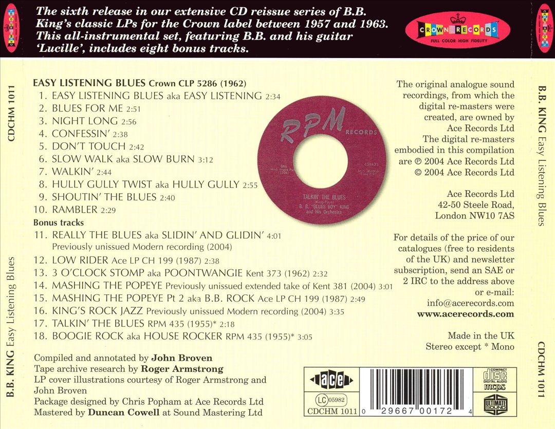 Easy Listening Blues [Bonus Tracks] cover art