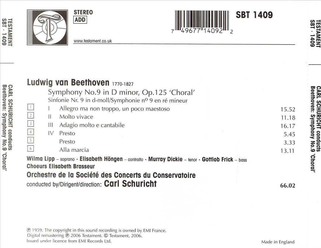 Beethoven: Symphony No. 9 "Choral" cover art