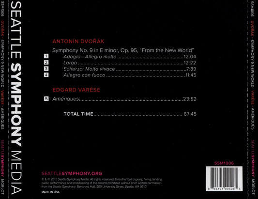 Dvorák: Symphony No. 9 "New World"; Varèse: Amériques cover art