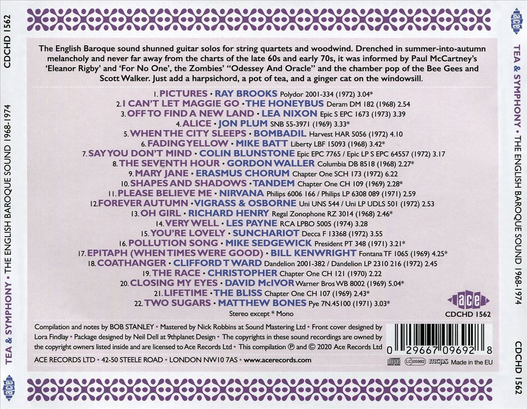 Tea & Symphony: The English Baroque Sound 1967-1974 [Ace] cover art