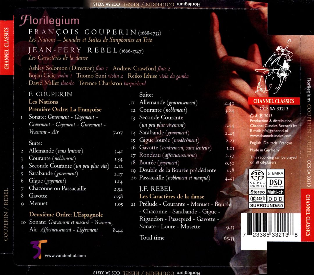 Couperin: Les Nations - Sonades et Suites de Simphonies en Trio; Rebel: Les Caractères de la danse cover art