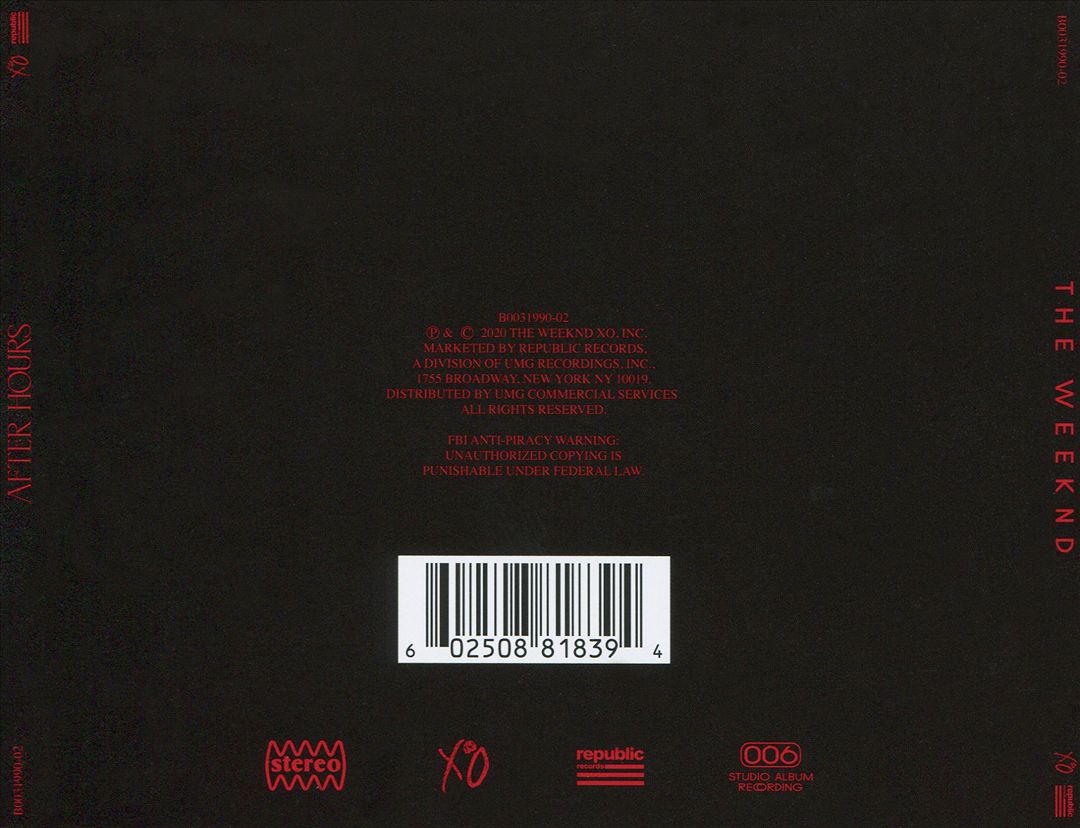After Hours cover art