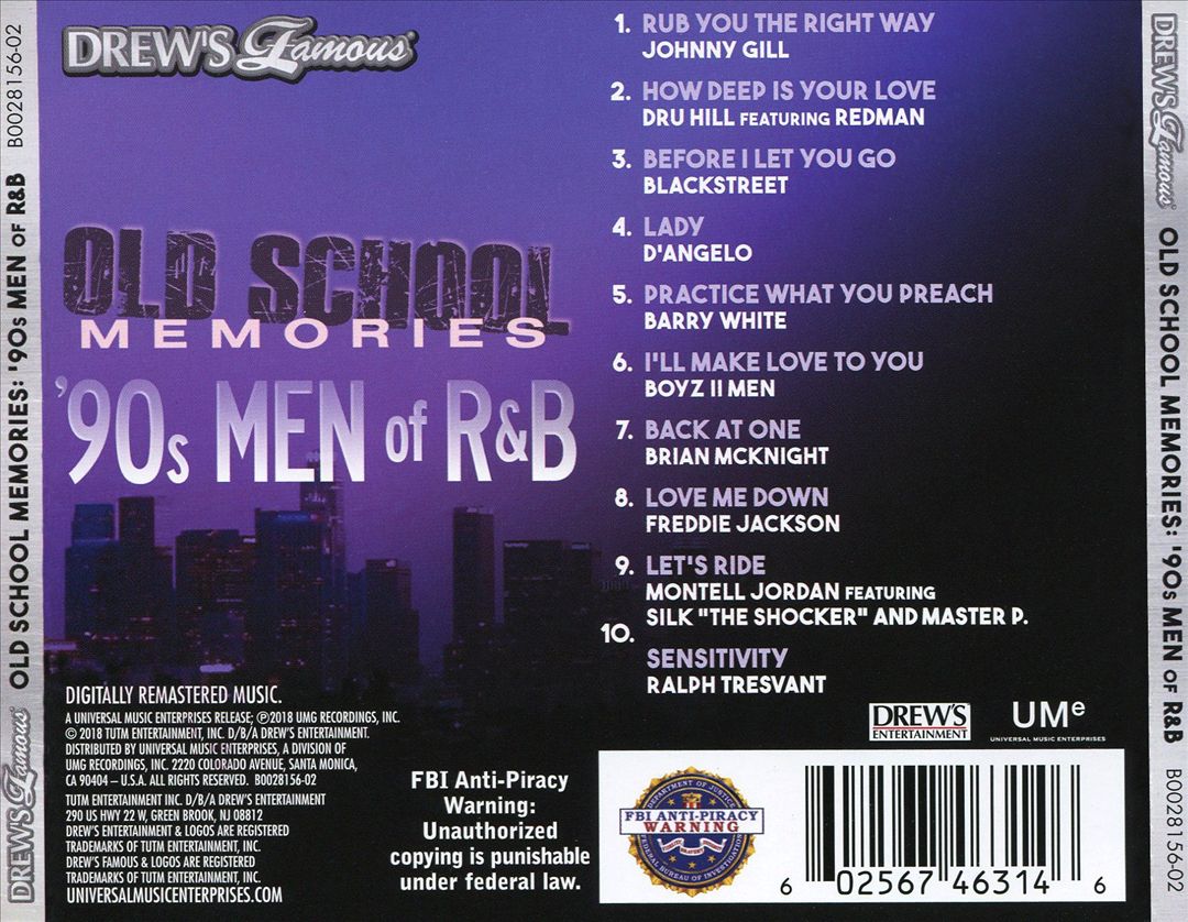 Drew's Famous Old School Memories: 90s Men of R&B cover art