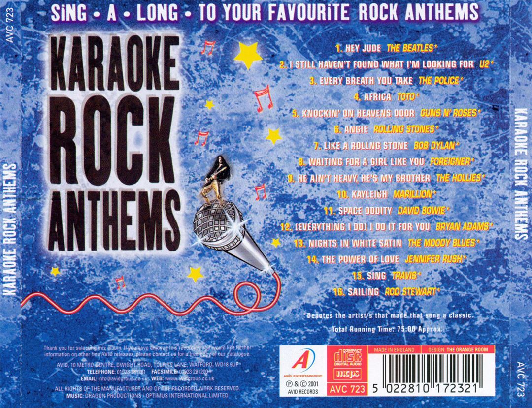 Karaoke Rock Anthems cover art
