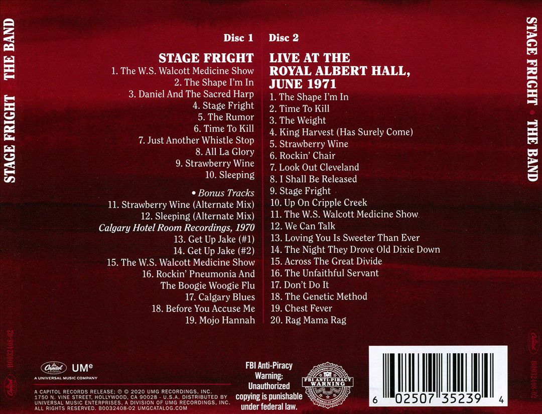 Stage Fright [50th Anniversary] cover art