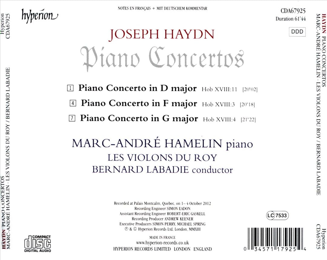 Haydn: Piano Concertos Nos. 3, 4 & 11 cover art
