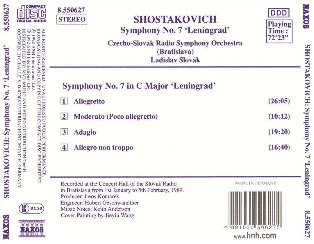 Shostakovich: Symphony No. 7 "Leningrad" cover art