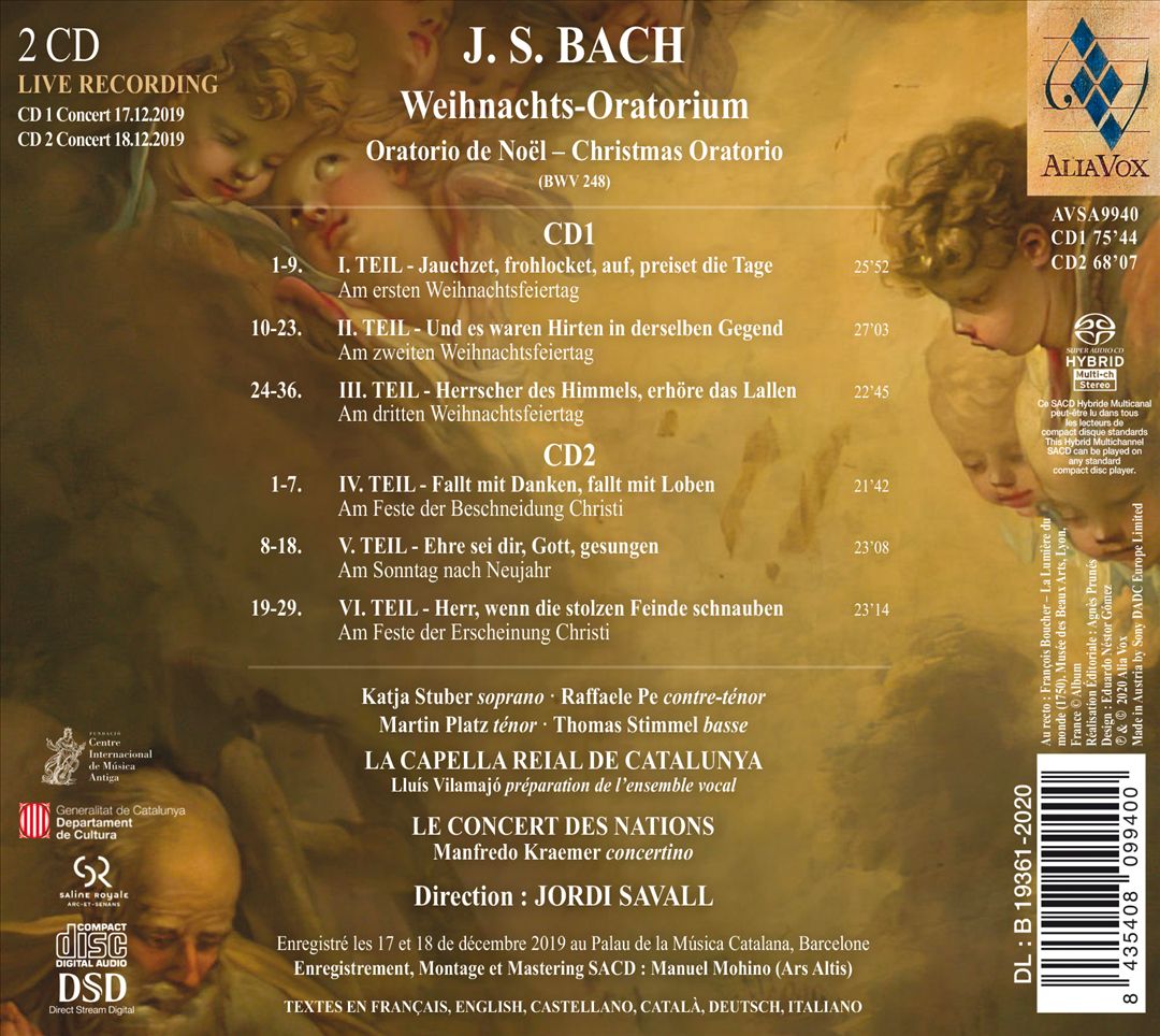 J.S. Bach: Weihnachts-Oratorium cover art